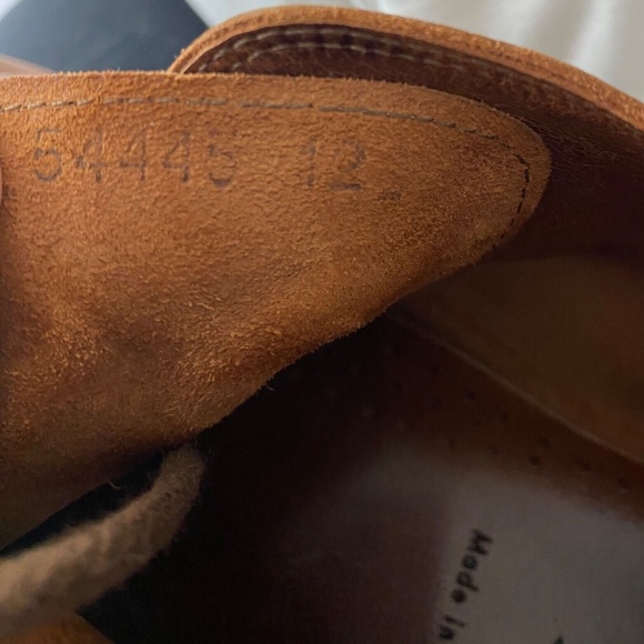 J. Crew Italy Mens Sz 12 Chukka Ankle Boots Leather Brown Lace Up - Picture 9 of 9